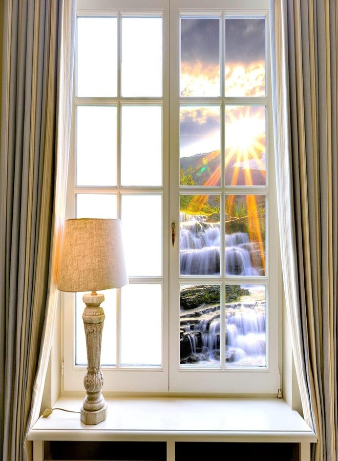 صن بيرد فيلم زجاجي لاصق ذاتي من الفينيل المصنفر من صن بيرد للخصوصية، مناسب لتقسيمات الزجاج المكتبية/الأبواب الزجاجية/الحمامات - (18 × 78 بوصة، رمادي مصنفر) - Image 3